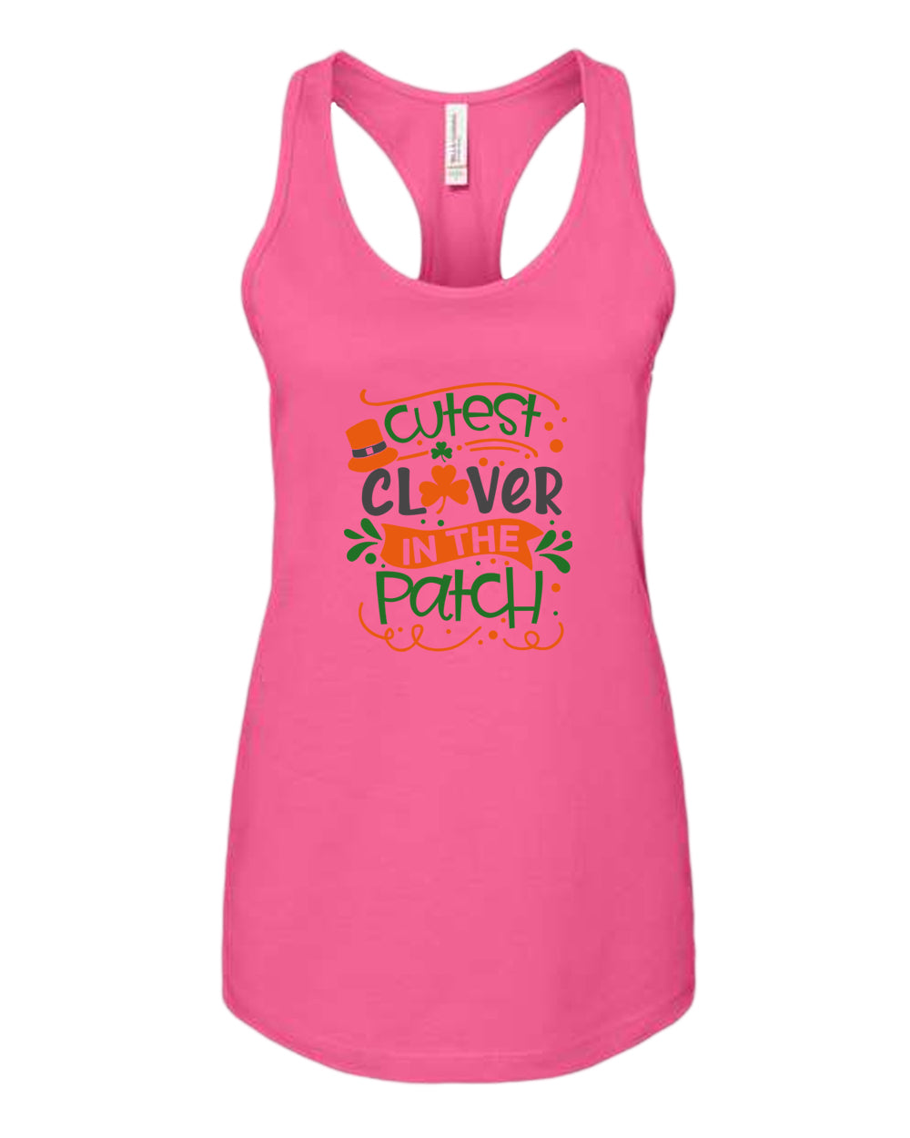 Cutest clever in the patch tank top women racerback st patrick's day tank top - Fivestartees