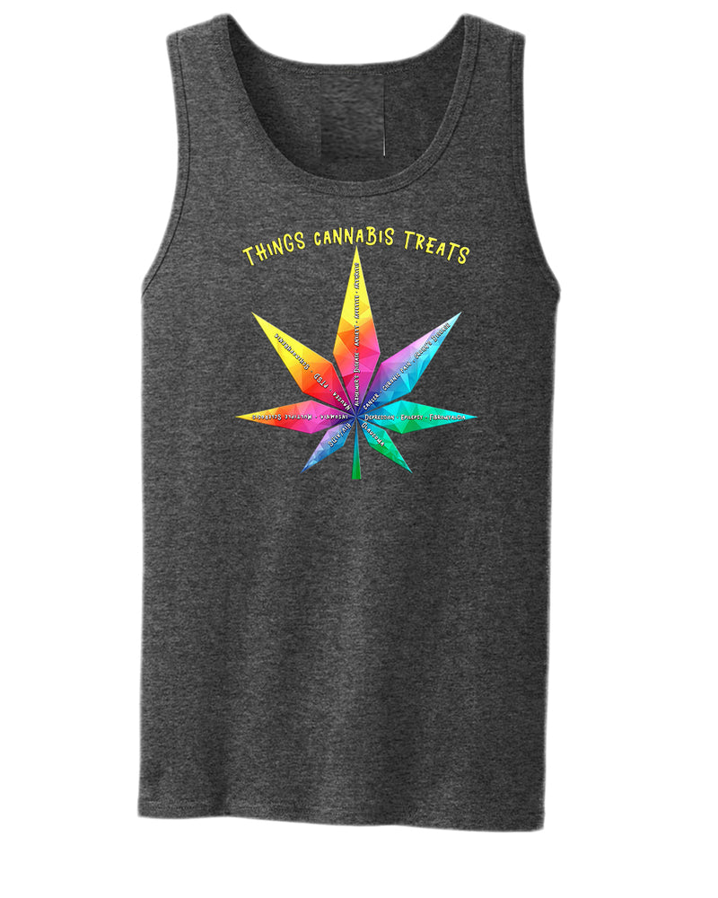 Things cannab*s treats tank top, colorful leaf tank top - Fivestartees