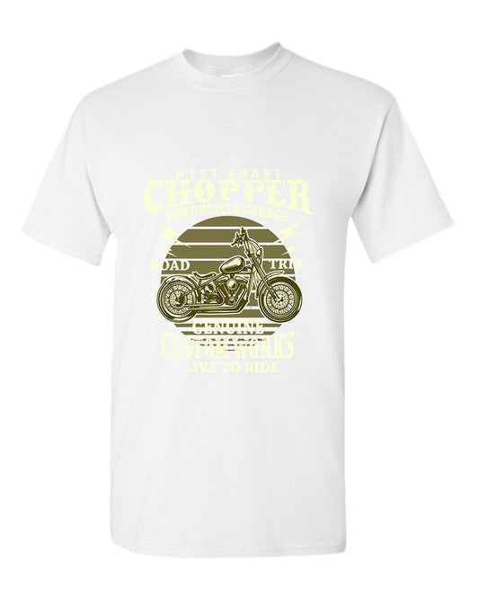 West chopper motorcycle garage t-shirt - Fivestartees