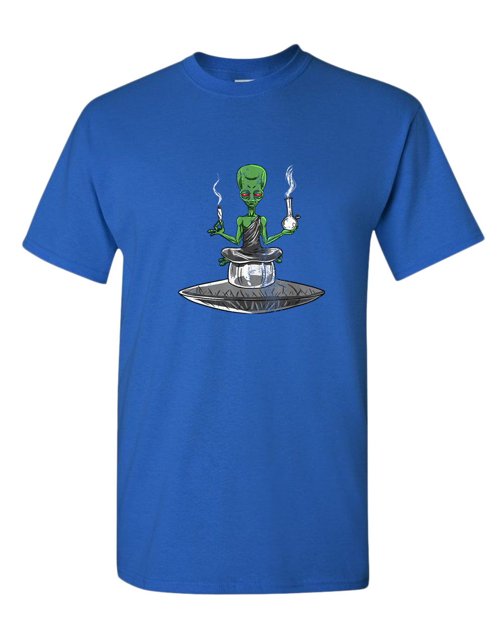 Alien meditation t-shirt, smoke tees - Fivestartees