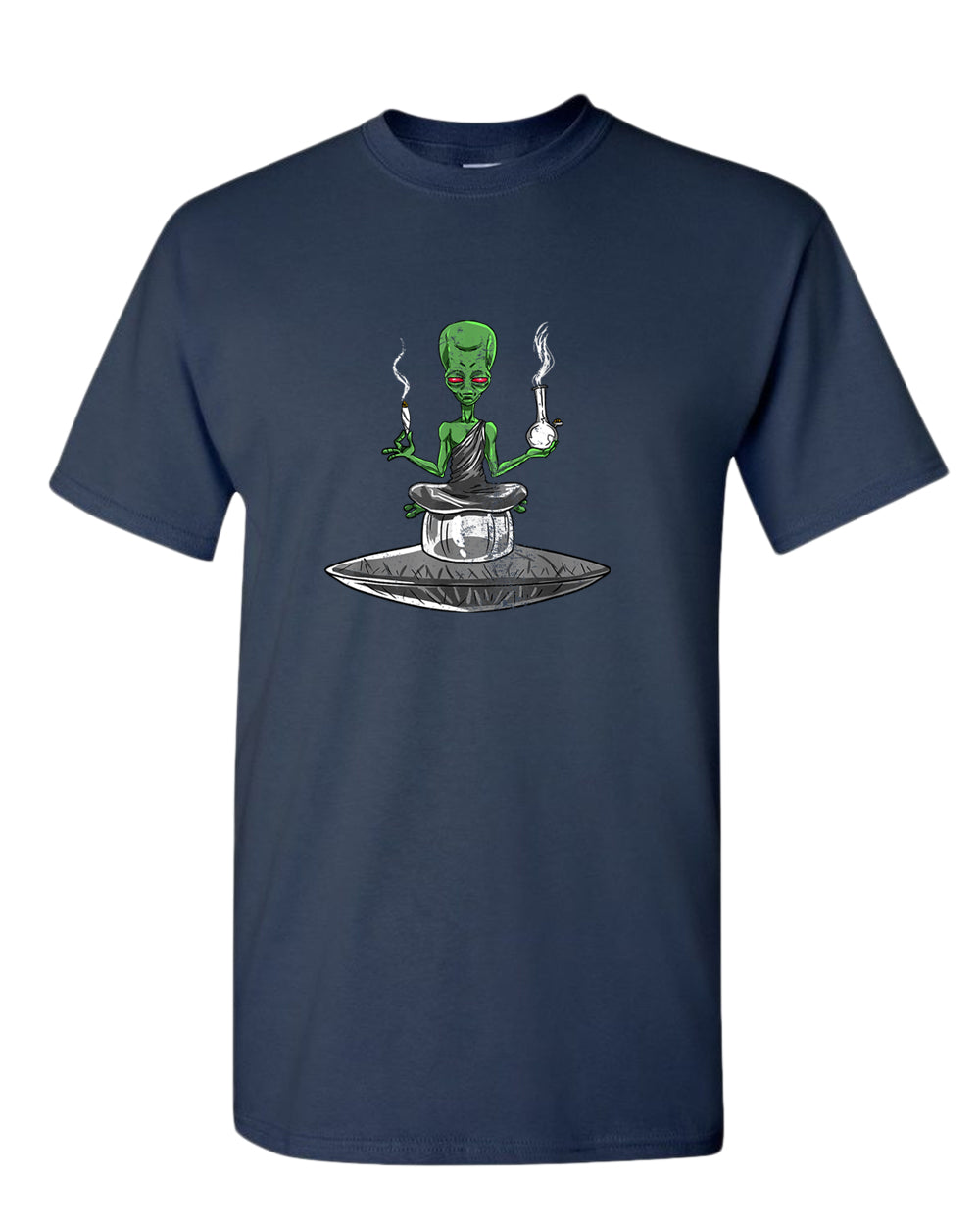 Alien meditation t-shirt, smoke tees - Fivestartees