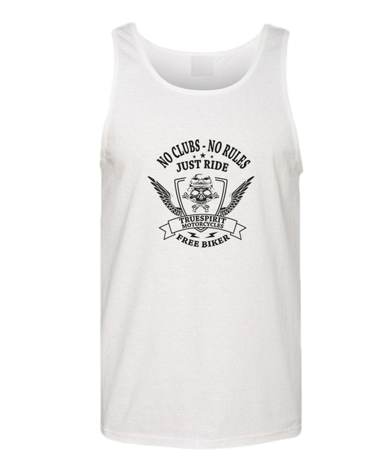 Truespirit motorcycle, no clubs, no rules tank top - Fivestartees