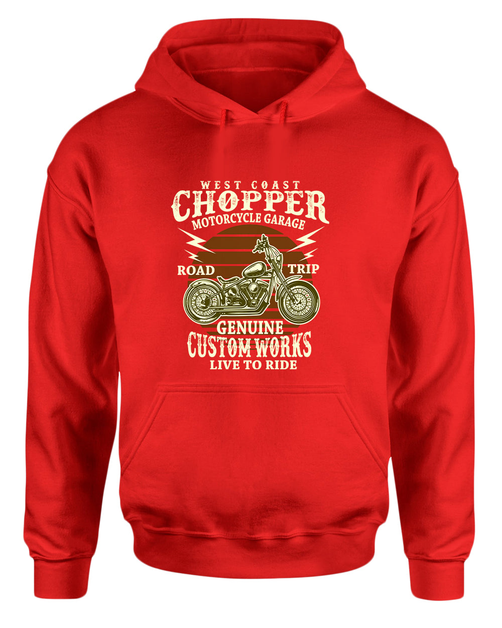 West chopper motorcycle garage hoodie - Fivestartees