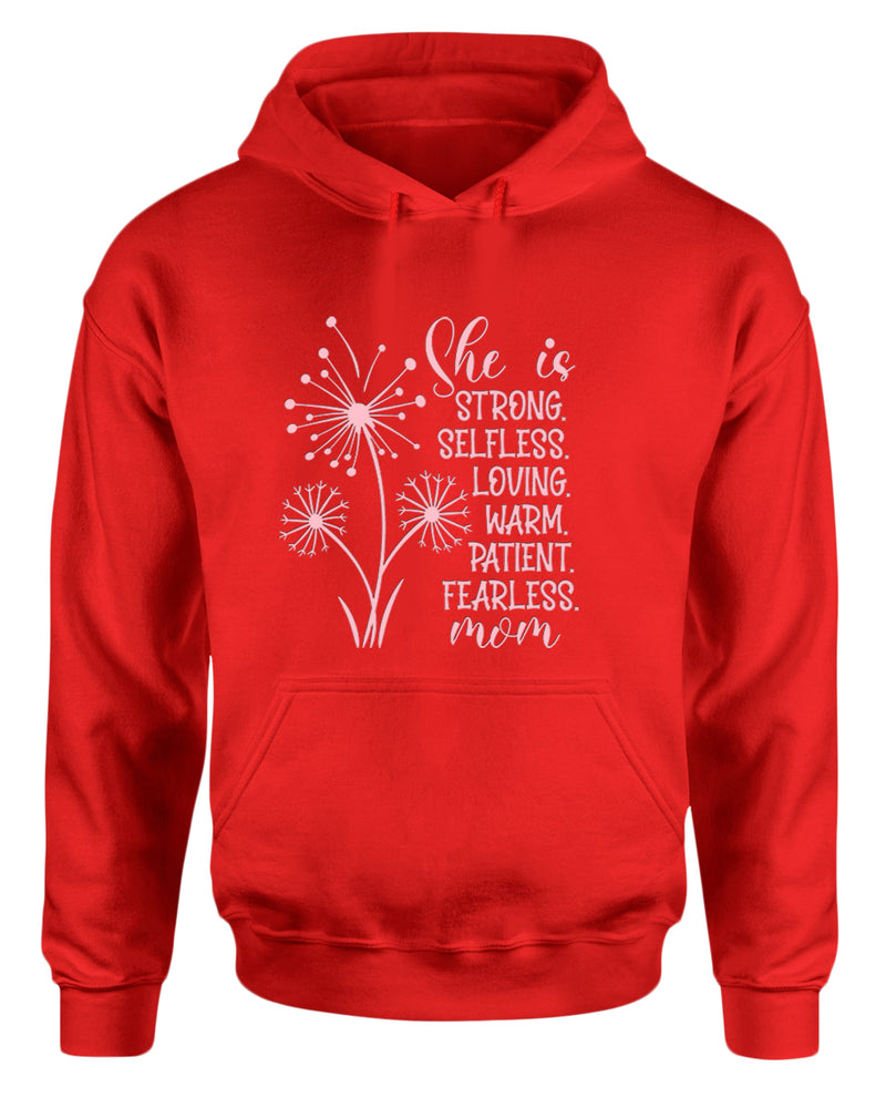 She is strong, selfless, loving mom hoodie - Fivestartees