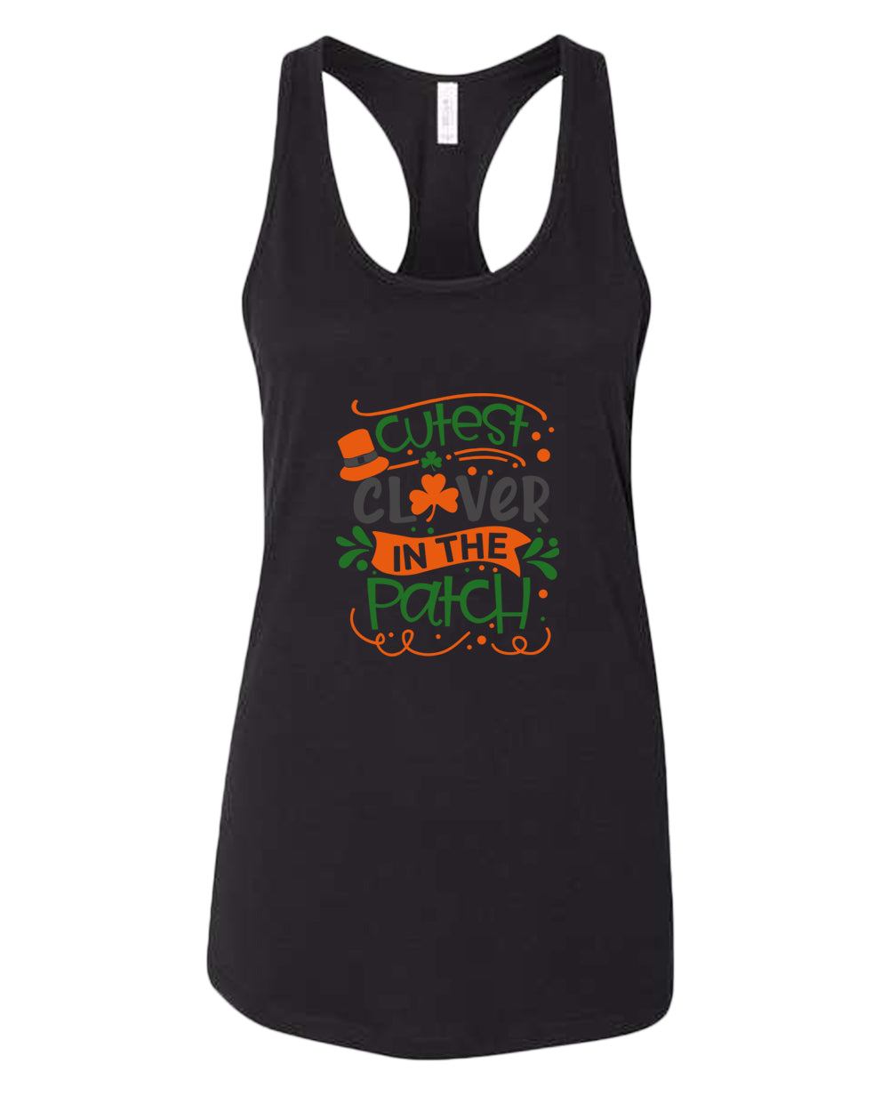 Cutest clever in the patch tank top women racerback st patrick's day tank top - Fivestartees