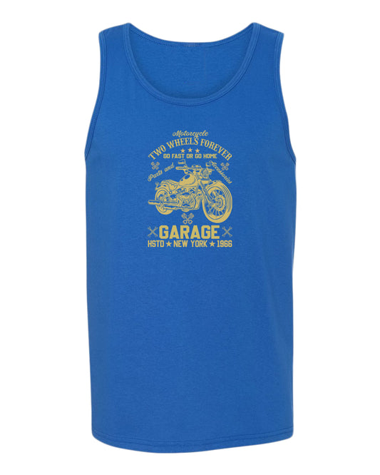 Motorcycle two wheels forever tank top, garage tank tops - Fivestartees