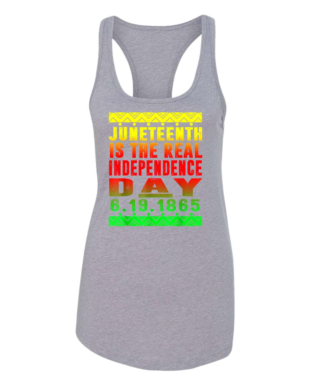 6-19-1865 real independence day tank top - Fivestartees