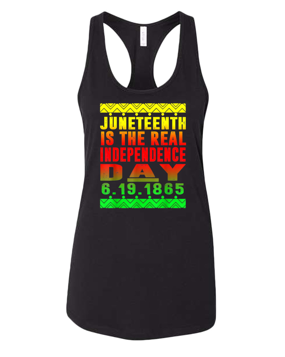 6-19-1865 real independence day tank top - Fivestartees