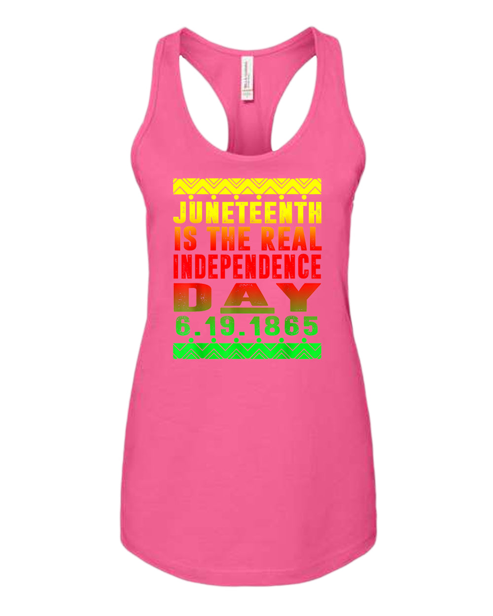 6-19-1865 real independence day tank top - Fivestartees