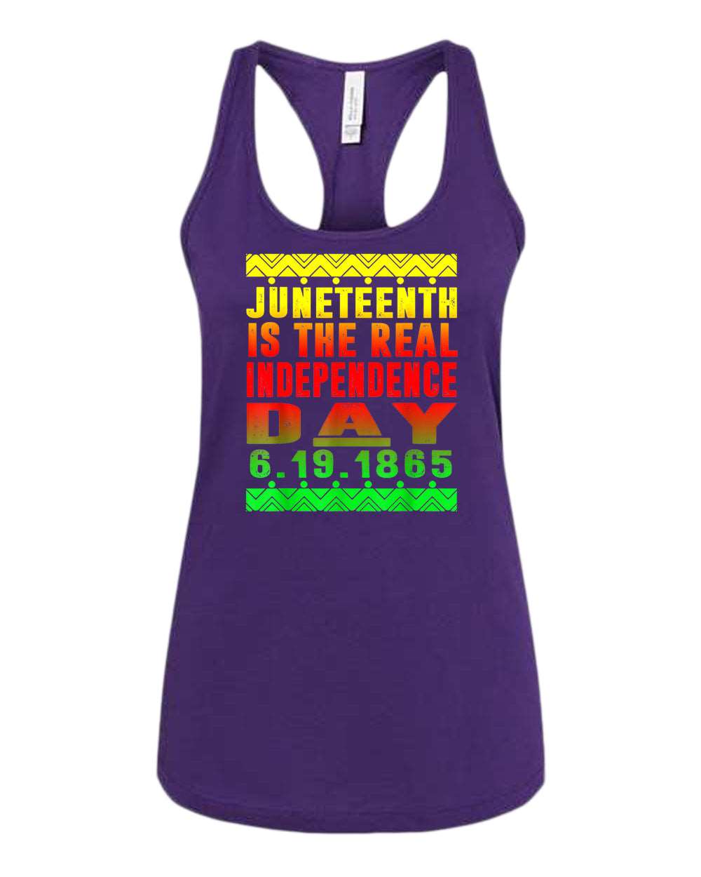 6-19-1865 real independence day tank top - Fivestartees