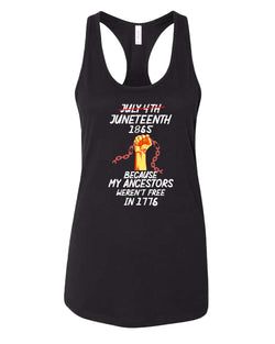 Black power tank top because my ancestors weren't free in 1776 tank top - Fivestartees