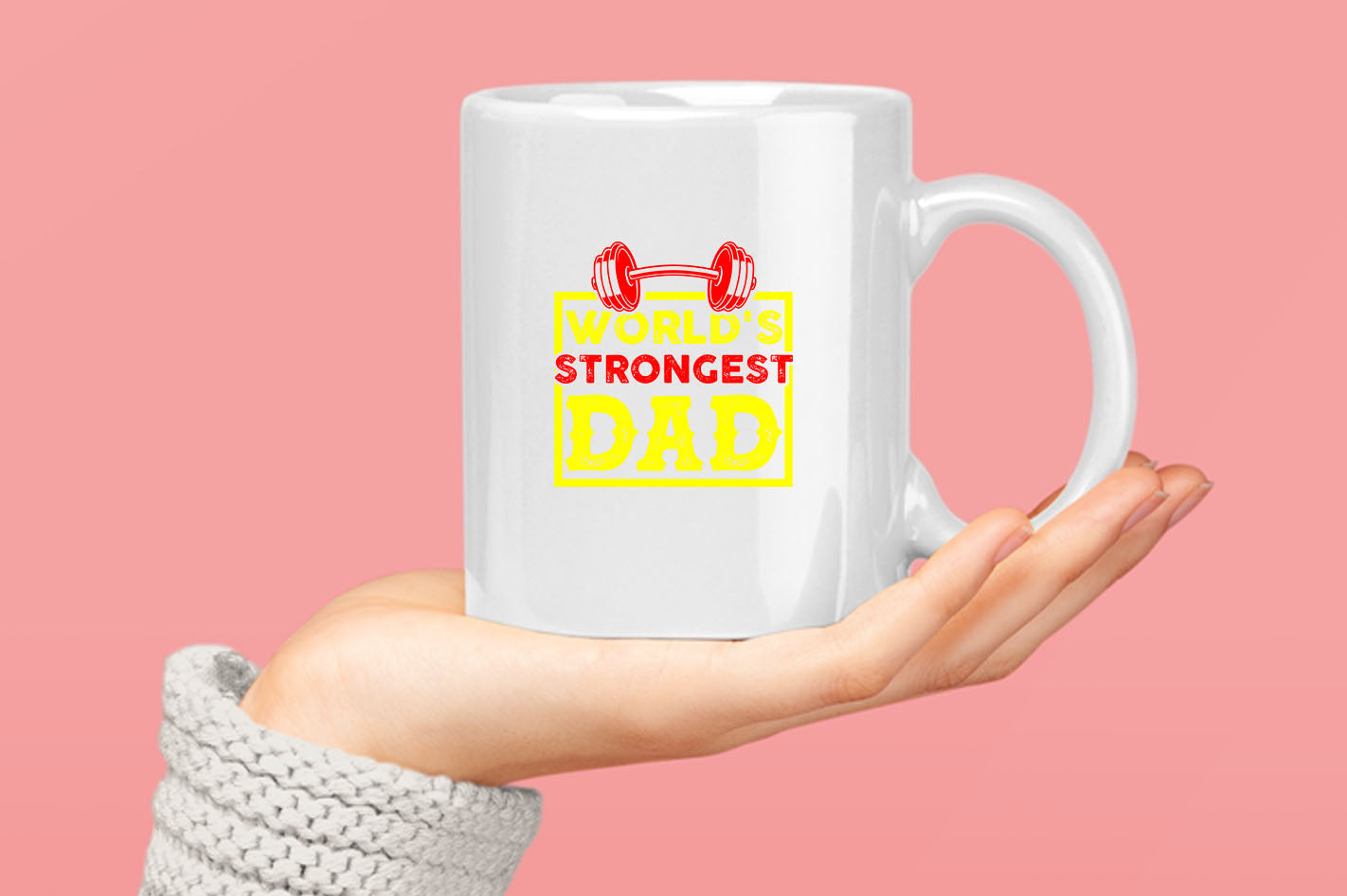 World's strongest dad, Coffee Mug gym dad Coffee Mug - Fivestartees