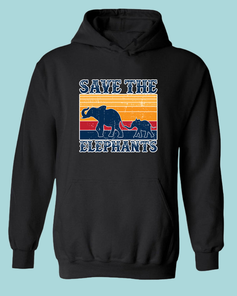 Save the Elephant Hoodie, vegetarian Hoodie - Fivestartees