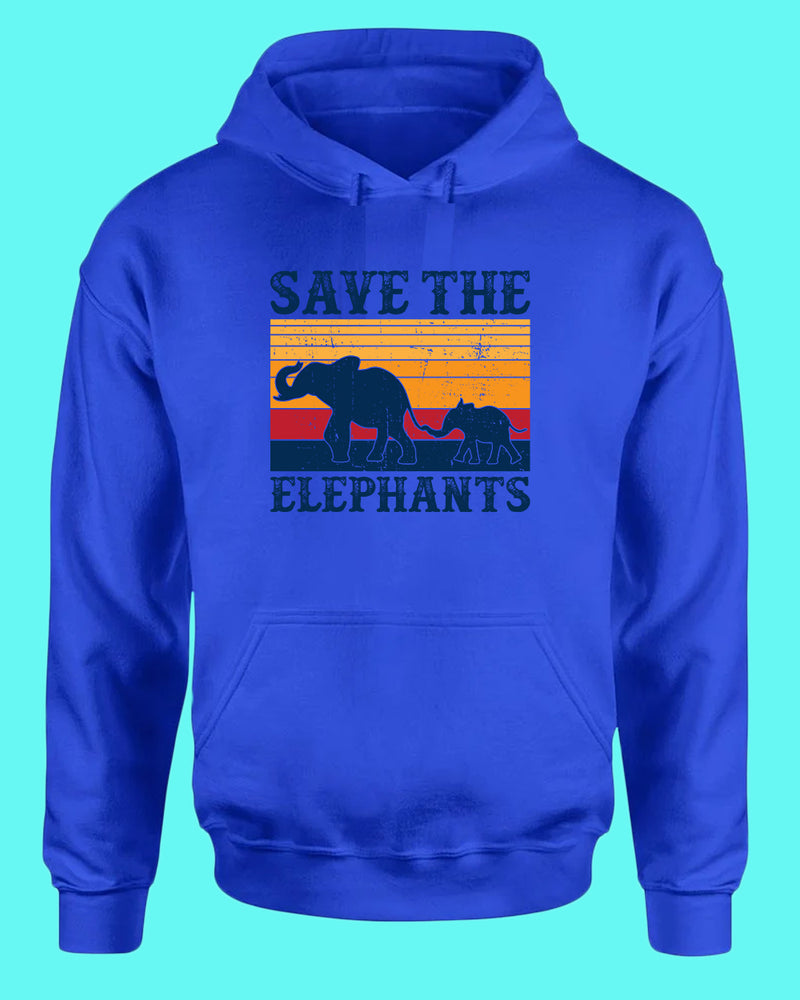 Save the Elephant Hoodie, vegetarian Hoodie - Fivestartees