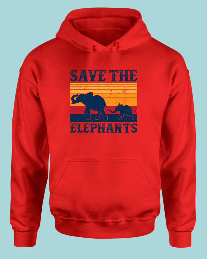 Save the Elephant Hoodie, vegetarian Hoodie - Fivestartees