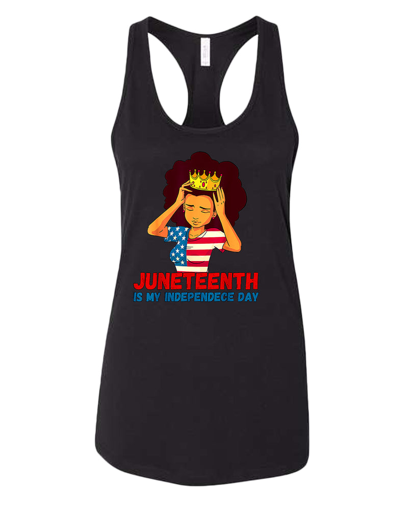 Juneteenth is my independence day women tank top - Fivestartees