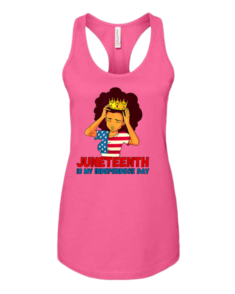 Juneteenth is my independence day women tank top - Fivestartees