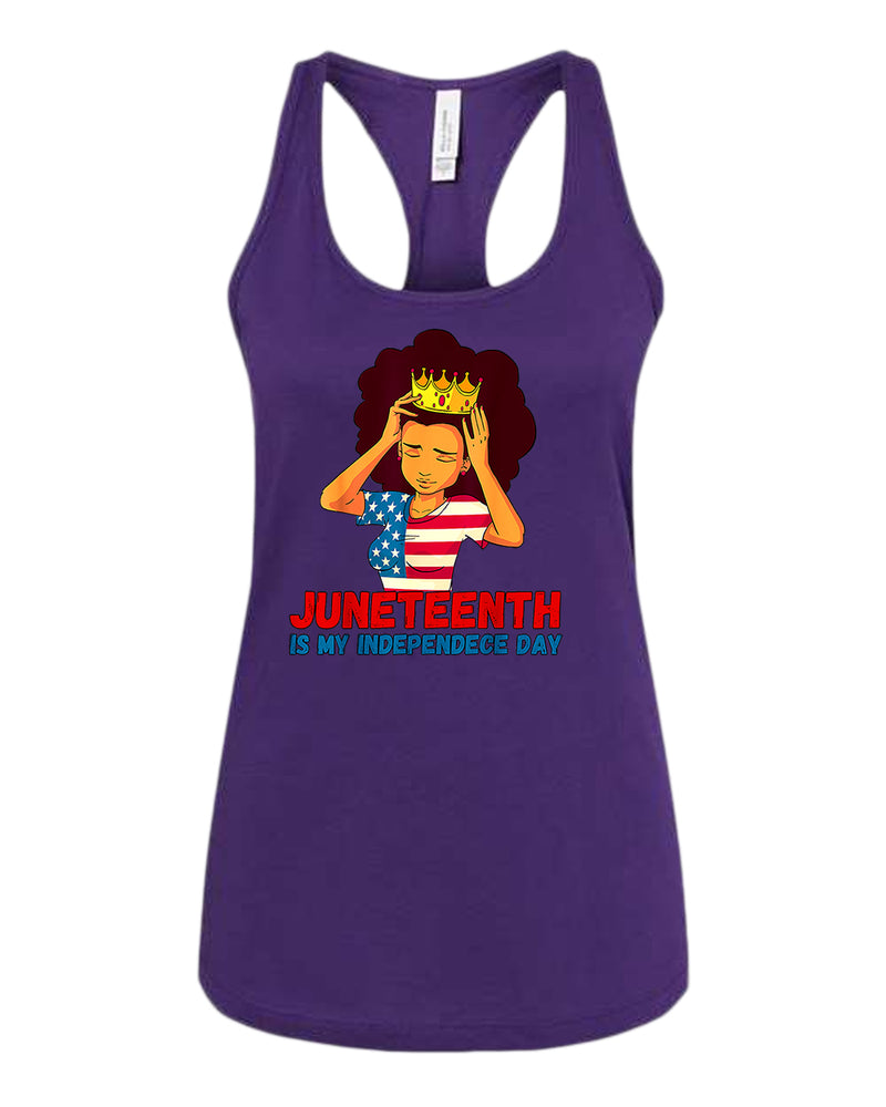 Juneteenth is my independence day women tank top - Fivestartees