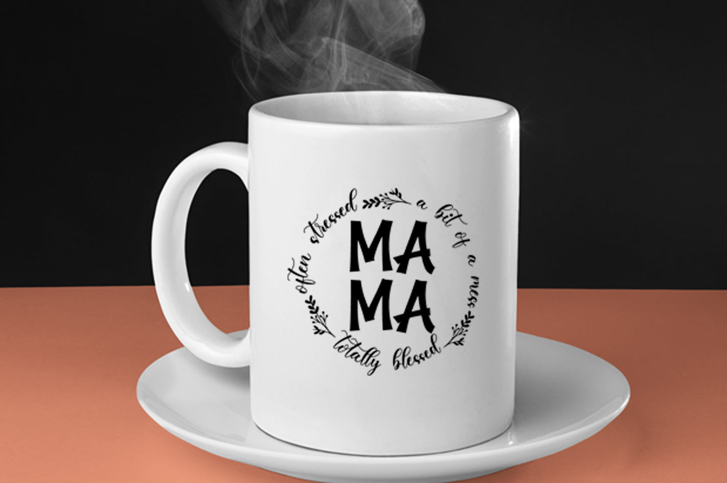 Totally blessed, often stressed, a bit of mess mama Coffee Mug - Fivestartees