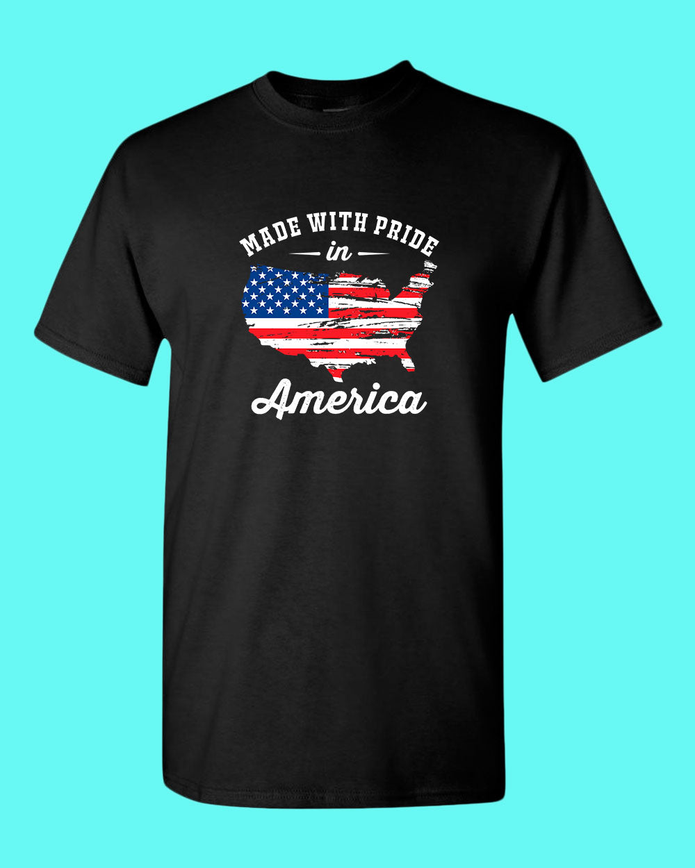 Made With Pride In America T-shirt USA Flag T-shirt - Fivestartees