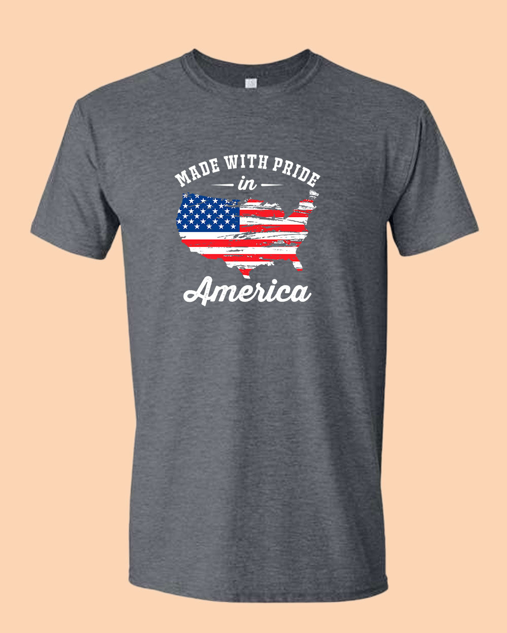 Made With Pride In America T-shirt USA Flag T-shirt - Fivestartees