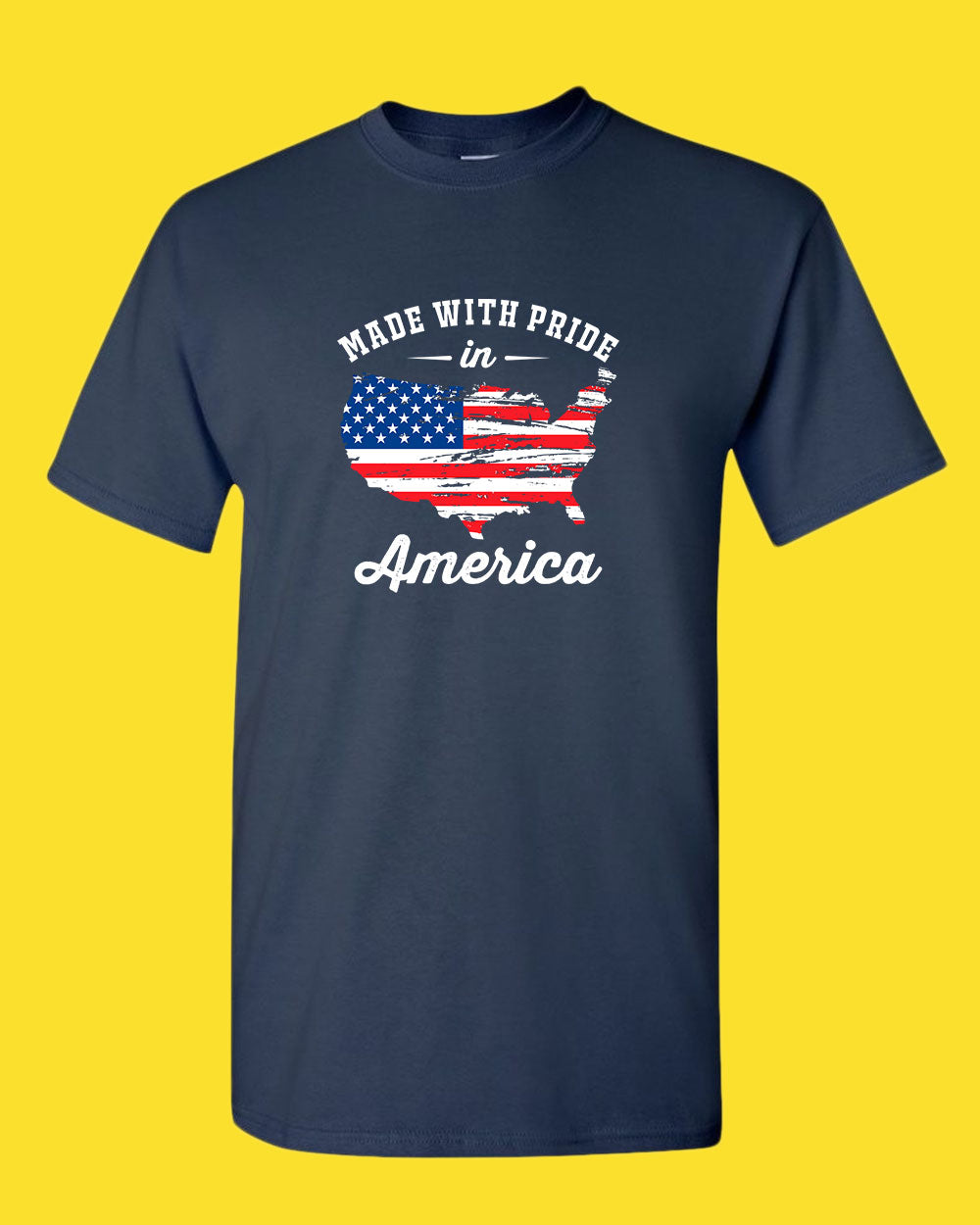 Made With Pride In America T-shirt USA Flag T-shirt - Fivestartees