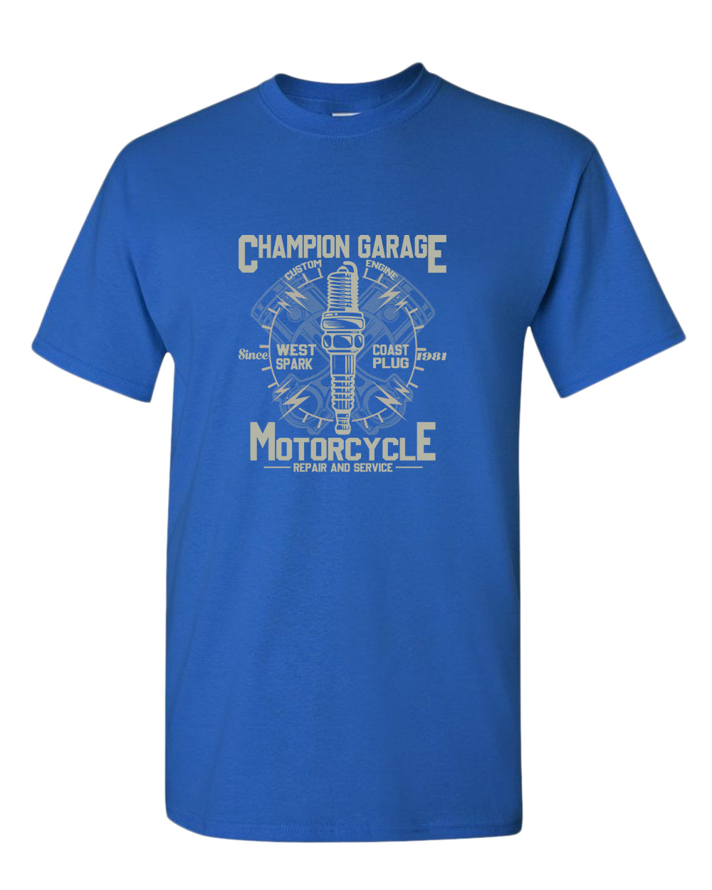 Champion garage motorcycle repair service t-shirt - Fivestartees