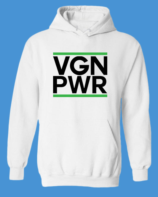 Vegan Power Hoodie, Vegetarian Hoodie - Fivestartees