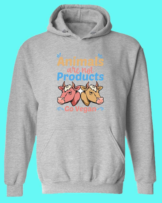 Animal are not Products Go Vegan Hoodie, Vegan Hoodie - Fivestartees