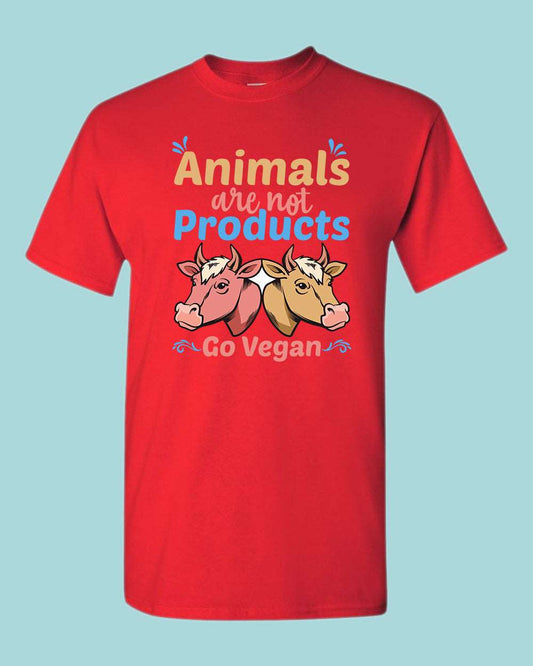 Animal are not Products Go Vegan T-shirt, Vegan shirt - Fivestartees