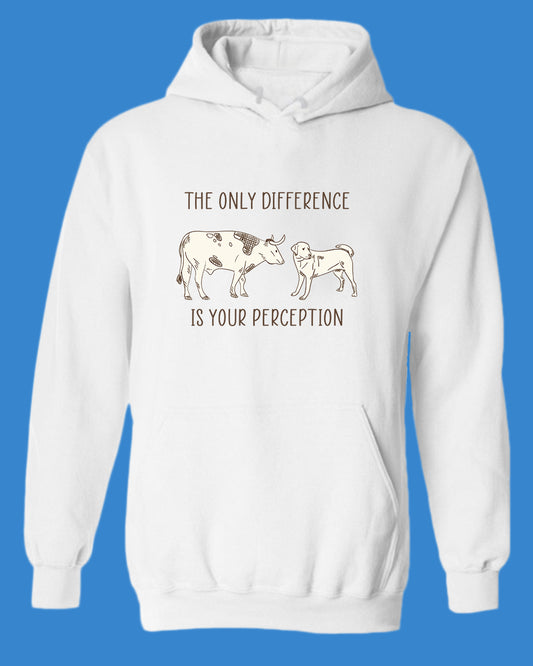 The Only Difference Is Your Perception Hoodie, Vegan Hoodie - Fivestartees