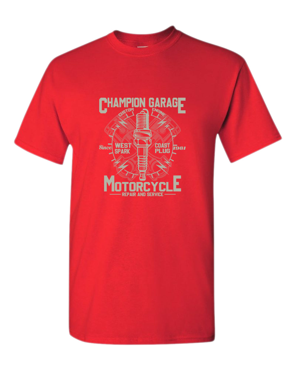 Champion garage motorcycle repair service t-shirt - Fivestartees