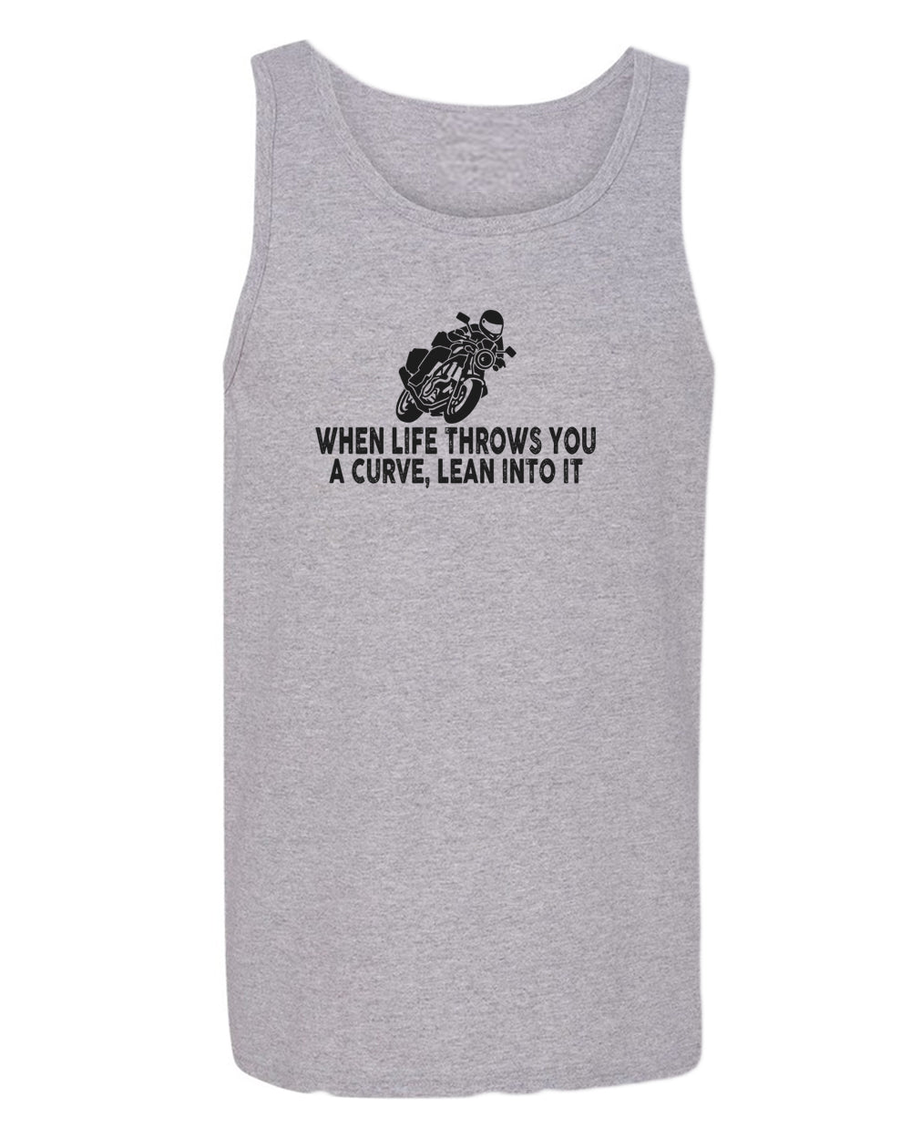 When life throws you a curve, lean into it motorcycle tank top - Fivestartees