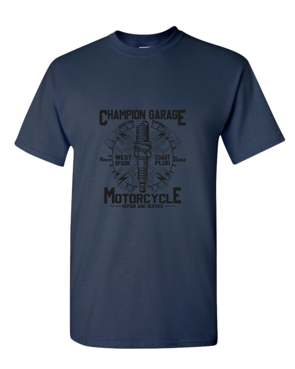 Champion garage motorcycle repair service t-shirt - Fivestartees