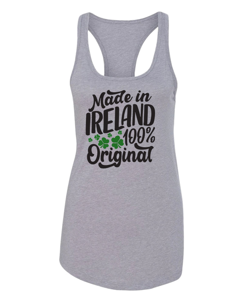 Made in Ireland 100% original tank top women racerback st patrick's day tank top - Fivestartees