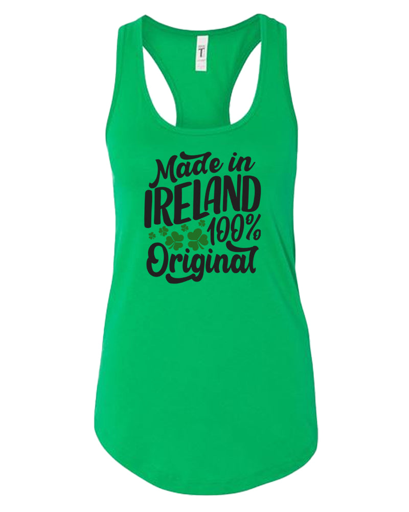 Made in Ireland 100% original tank top women racerback st patrick's day tank top - Fivestartees