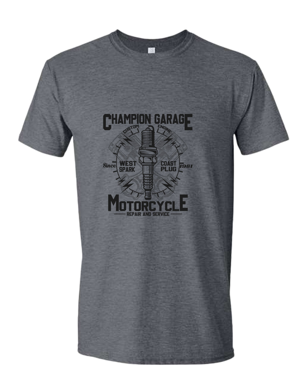 Champion garage motorcycle repair service t-shirt - Fivestartees