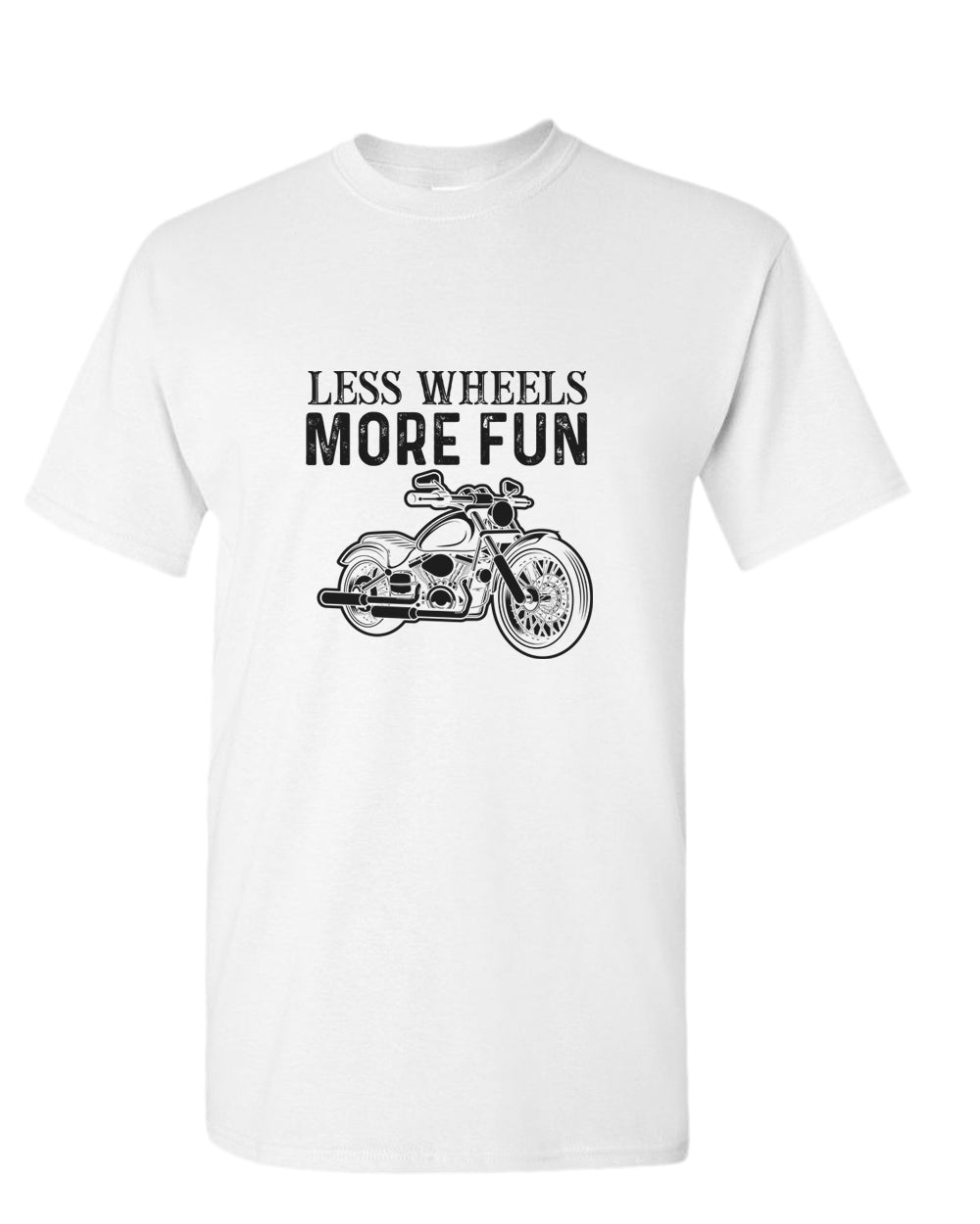 Less wheels more fun rider motorcycle t-shirt - Fivestartees