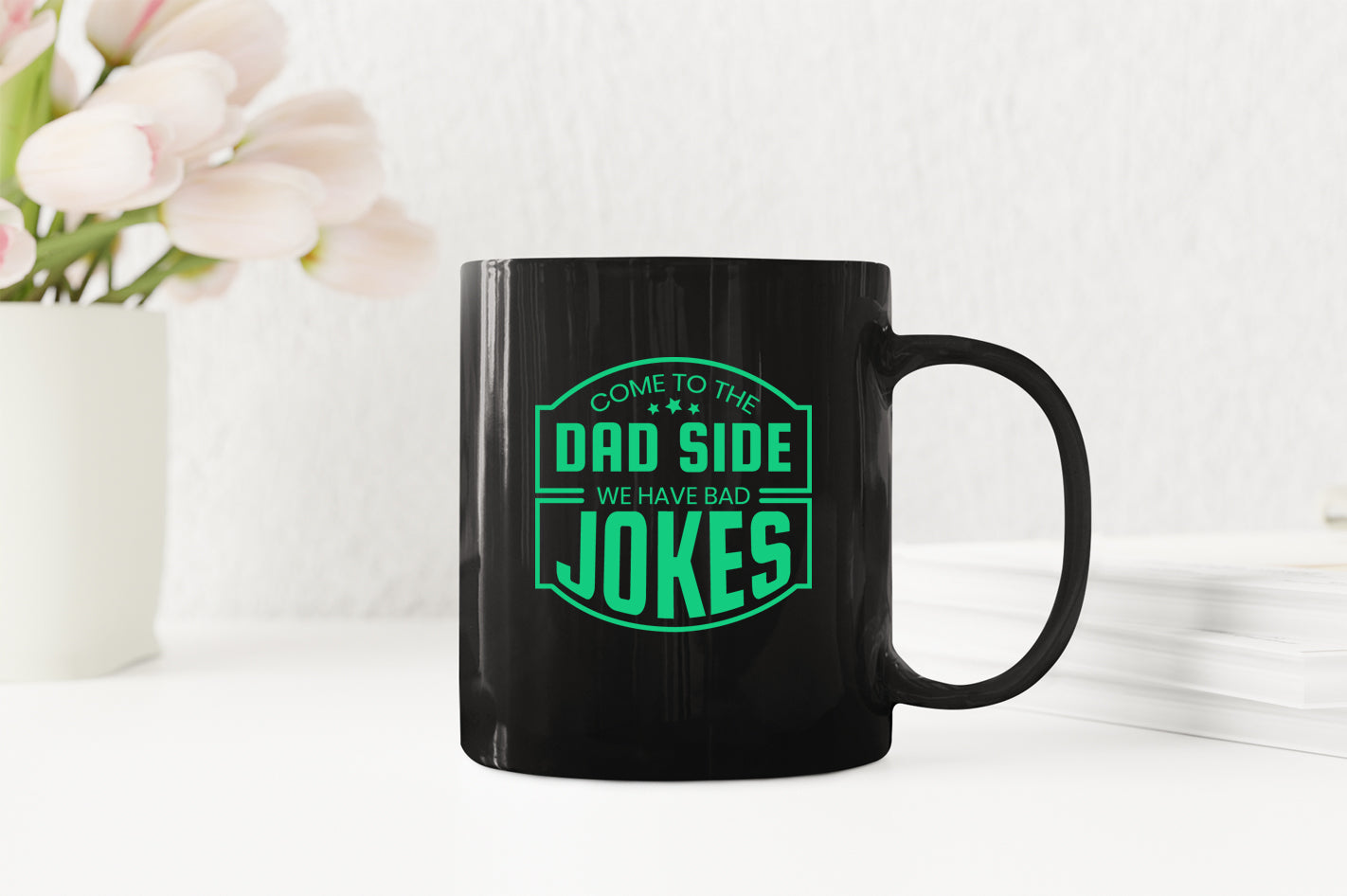 Come to the dad side we have bad jokes Coffee Mug, funny daddy Coffee Mug - Fivestartees