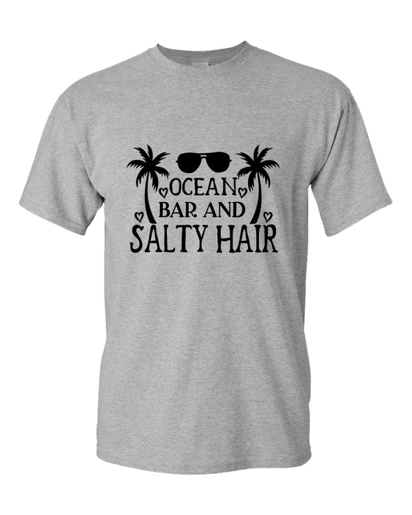 Ocean, bar and salty hair t-shirt, summer t-shirt, beach party t-shirt - Fivestartees