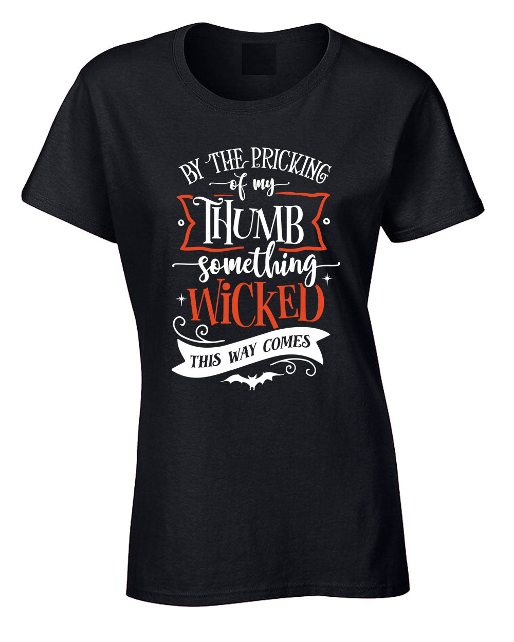 By the pricking thumb something wocked this way comes women halloween tees - Fivestartees