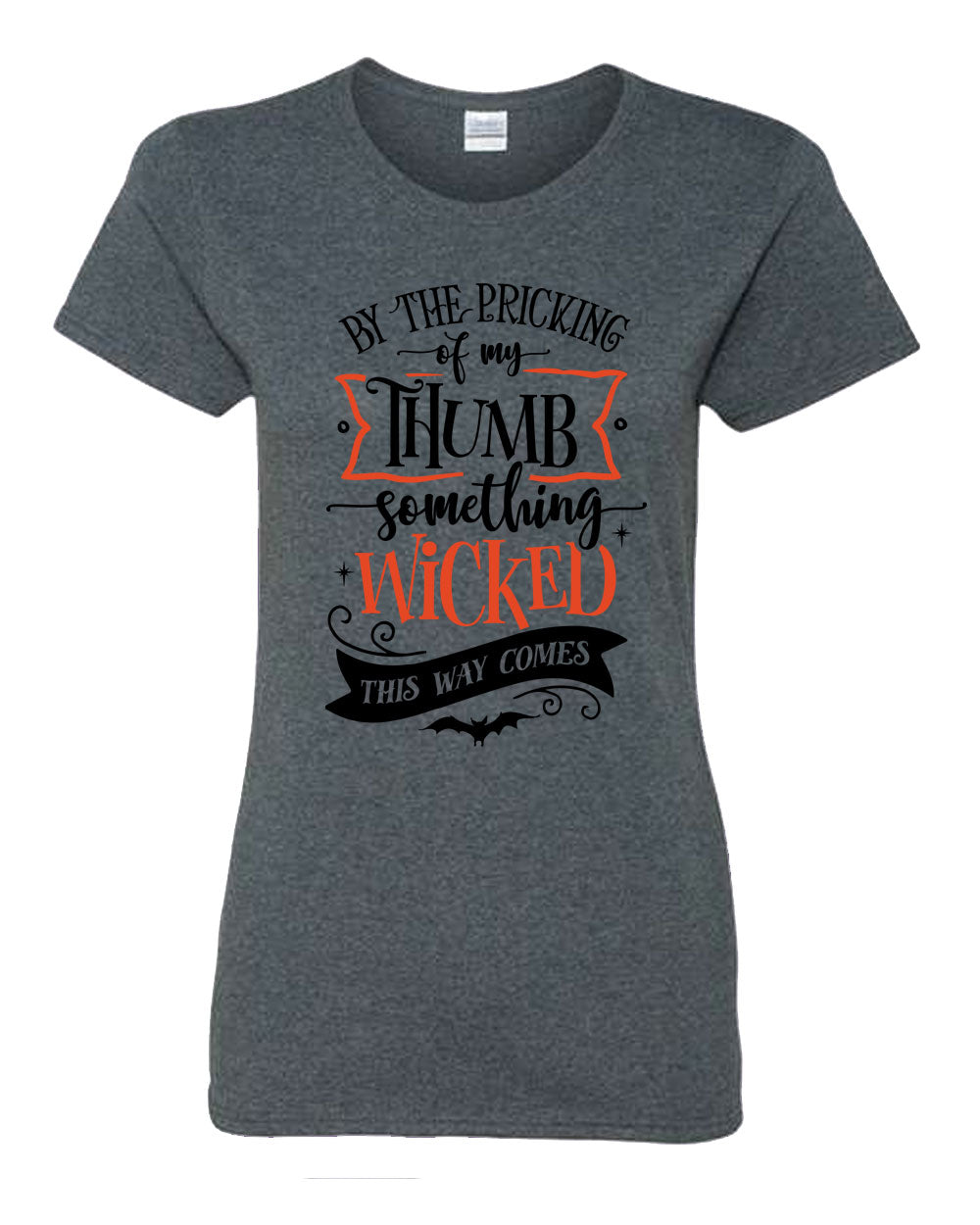 By the pricking thumb something wocked this way comes women halloween tees - Fivestartees