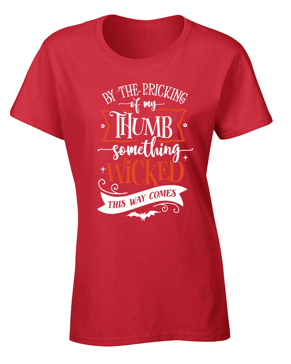 By the pricking thumb something wocked this way comes women halloween tees - Fivestartees