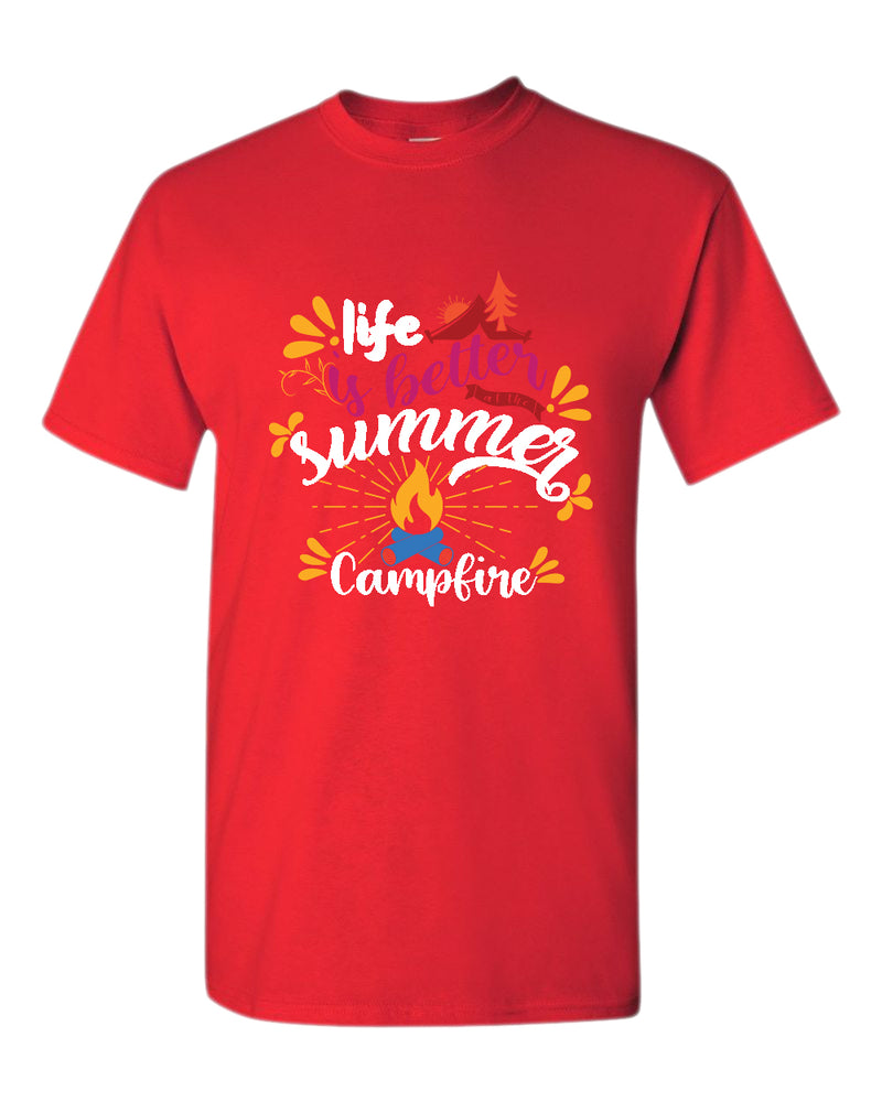 Life is better campfire t-shirt, summer t-shirt, beach party t-shirt - Fivestartees