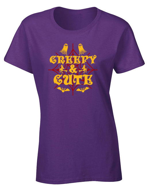 Creepy and cutie Halloween t-shirt women tees - Fivestartees