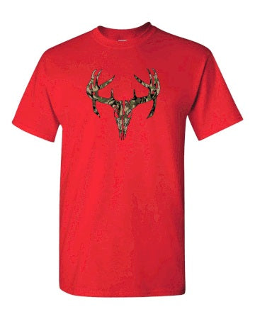 Camo Deer T-shirt, Hunting T-shirt, Deer Skull T-shirt - Fivestartees