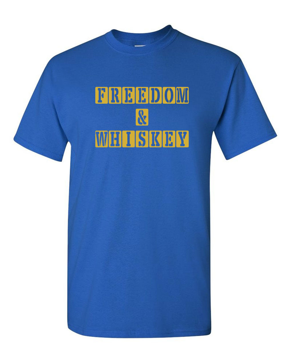 Freedom & Whiskey Patriotic T-Shirt American Tees - Fivestartees