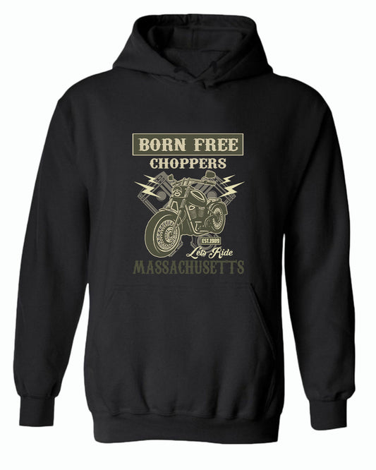 Born free choppers let's ride hoodie - Fivestartees