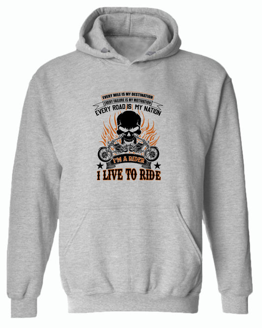 I live to ride, i'm a rider motorcycle hoodie - Fivestartees