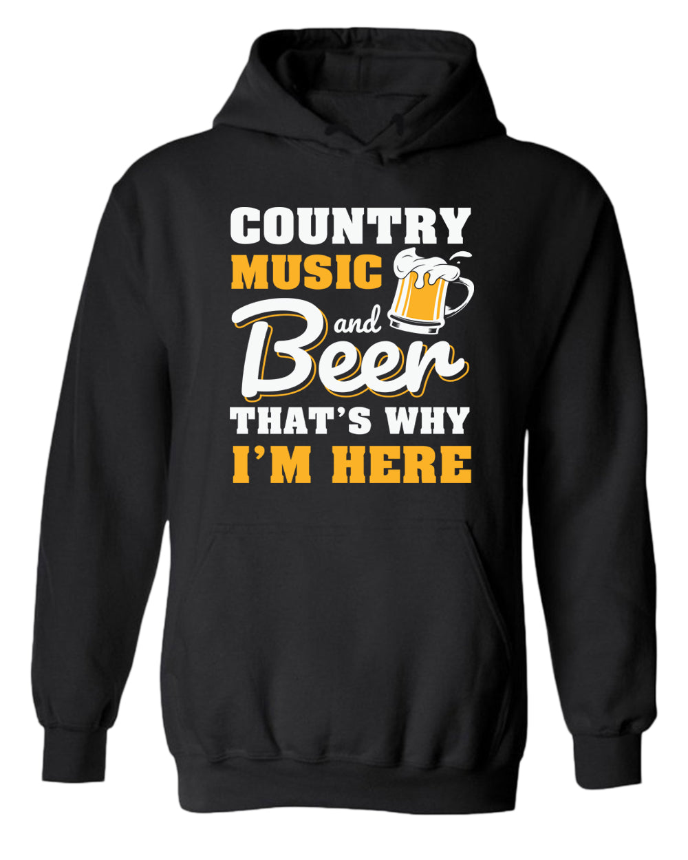 Country music and beer that's why i'm here hoodie, beer tees, music hoodies - Fivestartees